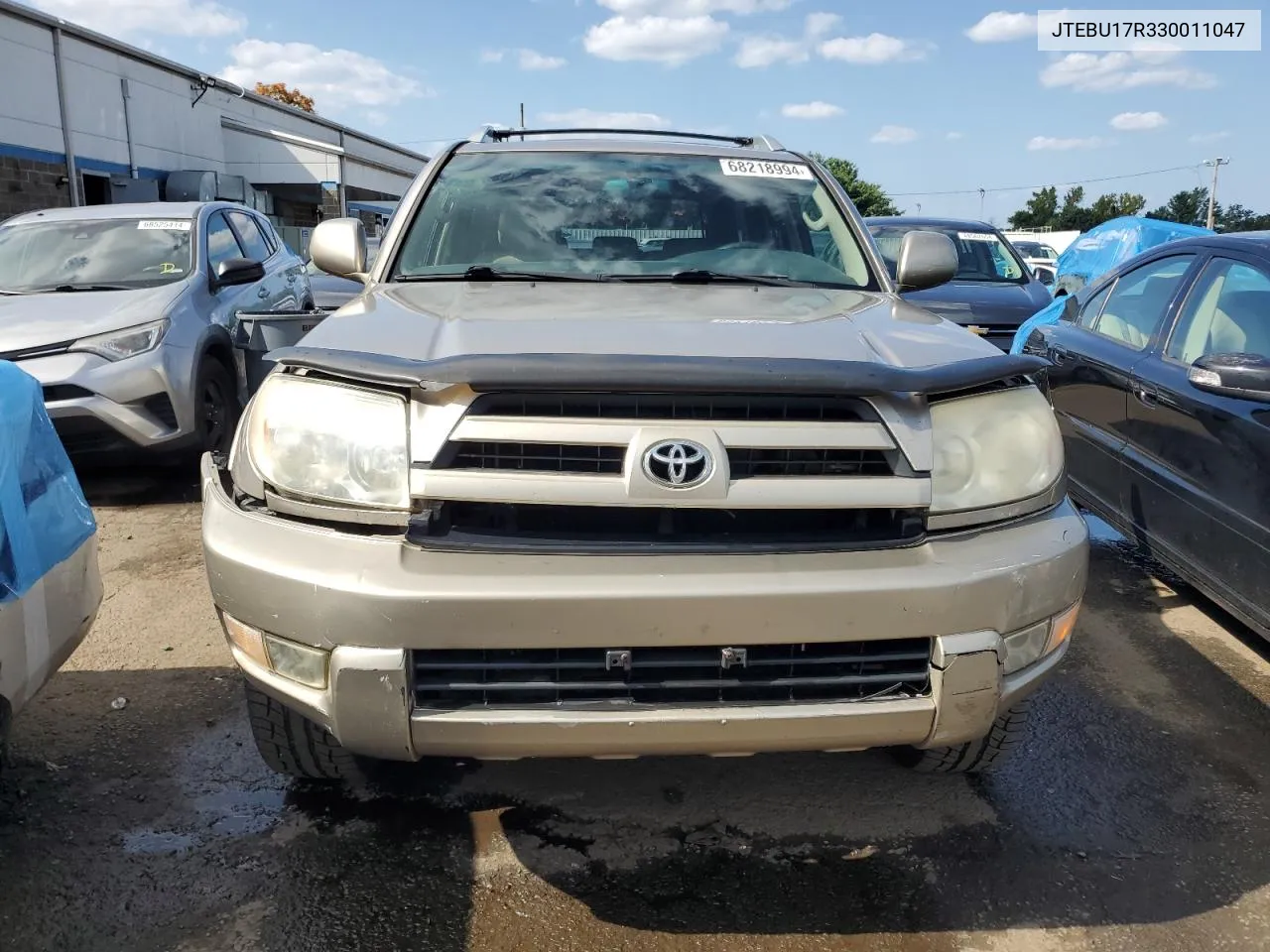 2003 Toyota 4Runner Limited VIN: JTEBU17R330011047 Lot: 68218994