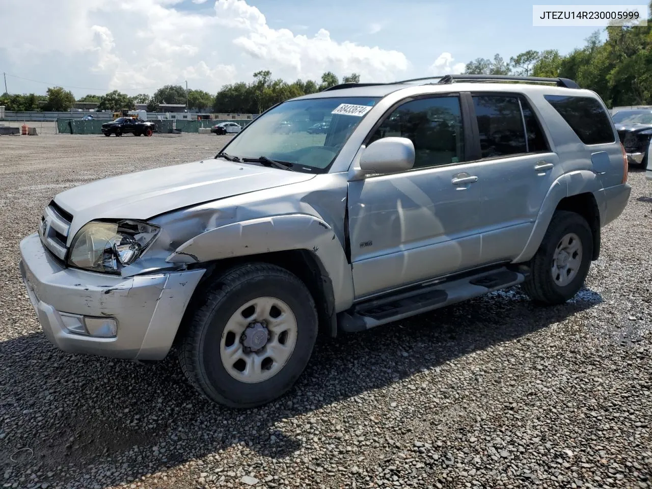 2003 Toyota 4Runner Sr5 VIN: JTEZU14R230005999 Lot: 68433674