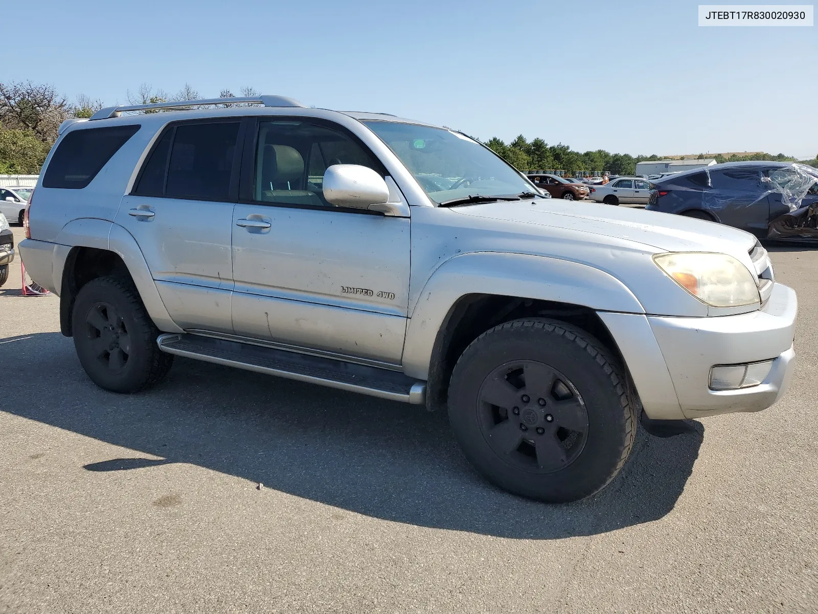 2003 Toyota 4Runner Limited VIN: JTEBT17R830020930 Lot: 68533934