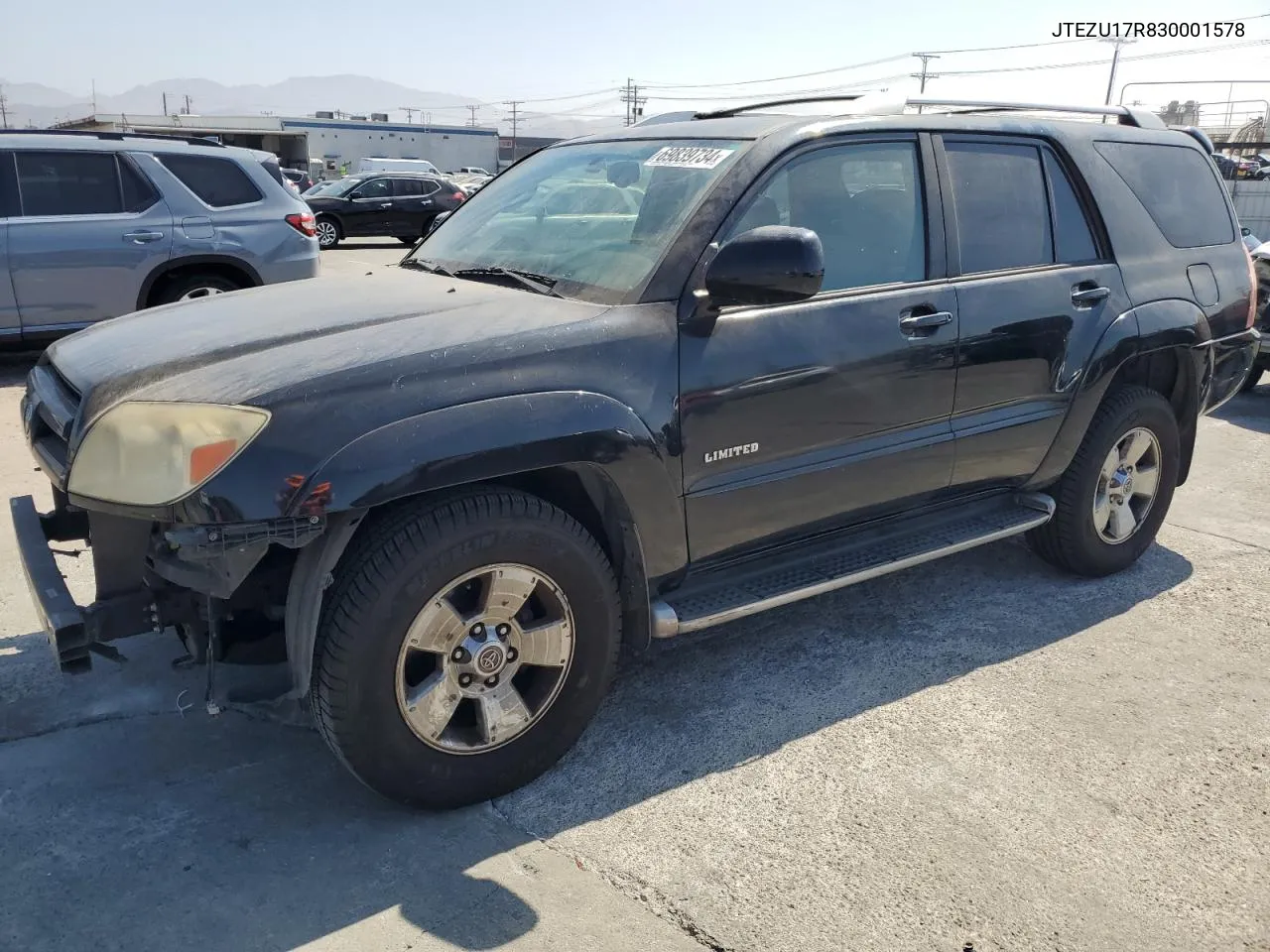 2003 Toyota 4Runner Limited VIN: JTEZU17R830001578 Lot: 69839734