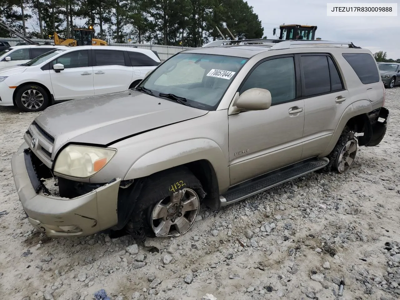 2003 Toyota 4Runner Limited VIN: JTEZU17R830009888 Lot: 70057044