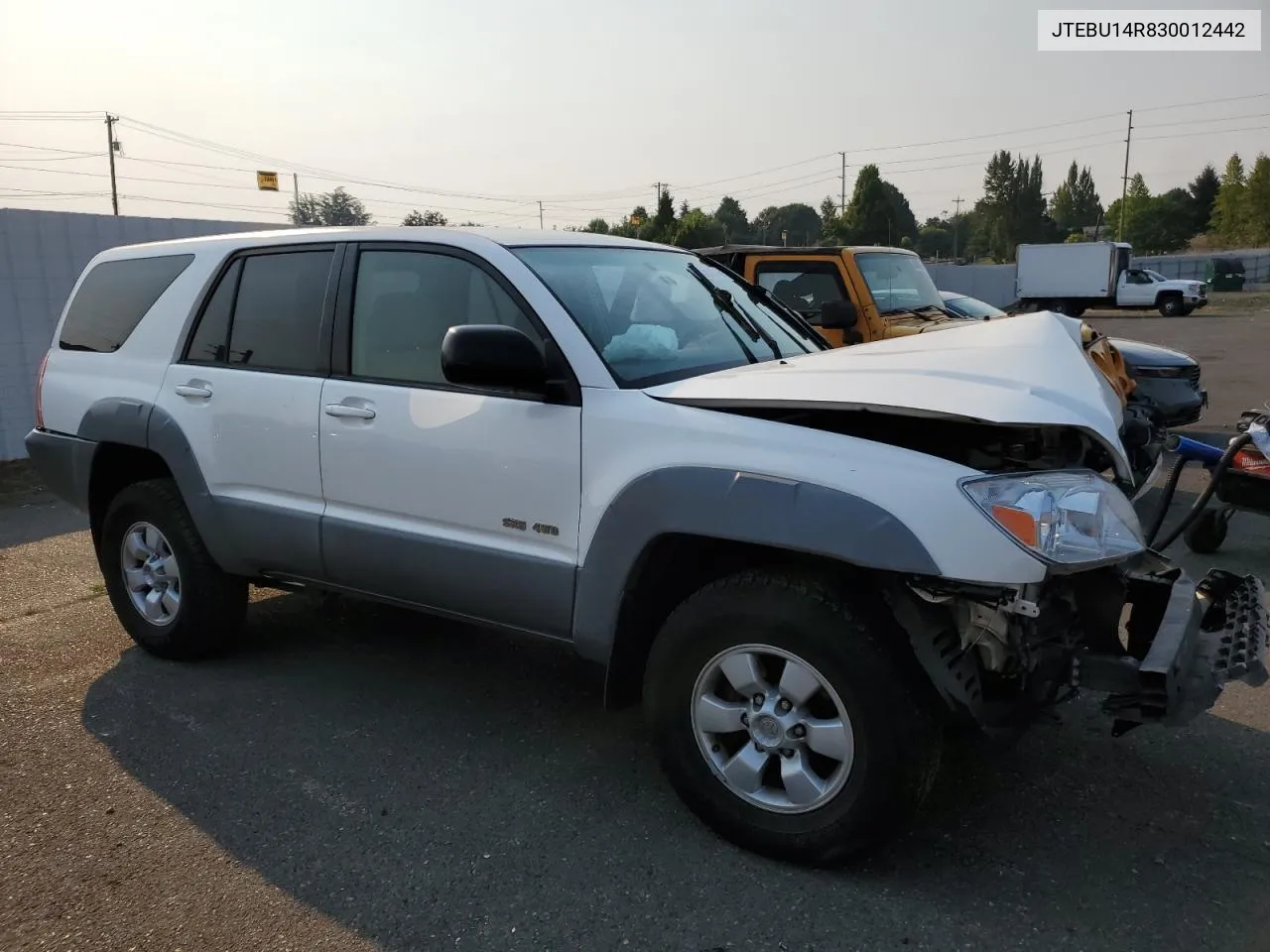 2003 Toyota 4Runner Sr5 VIN: JTEBU14R830012442 Lot: 70065434