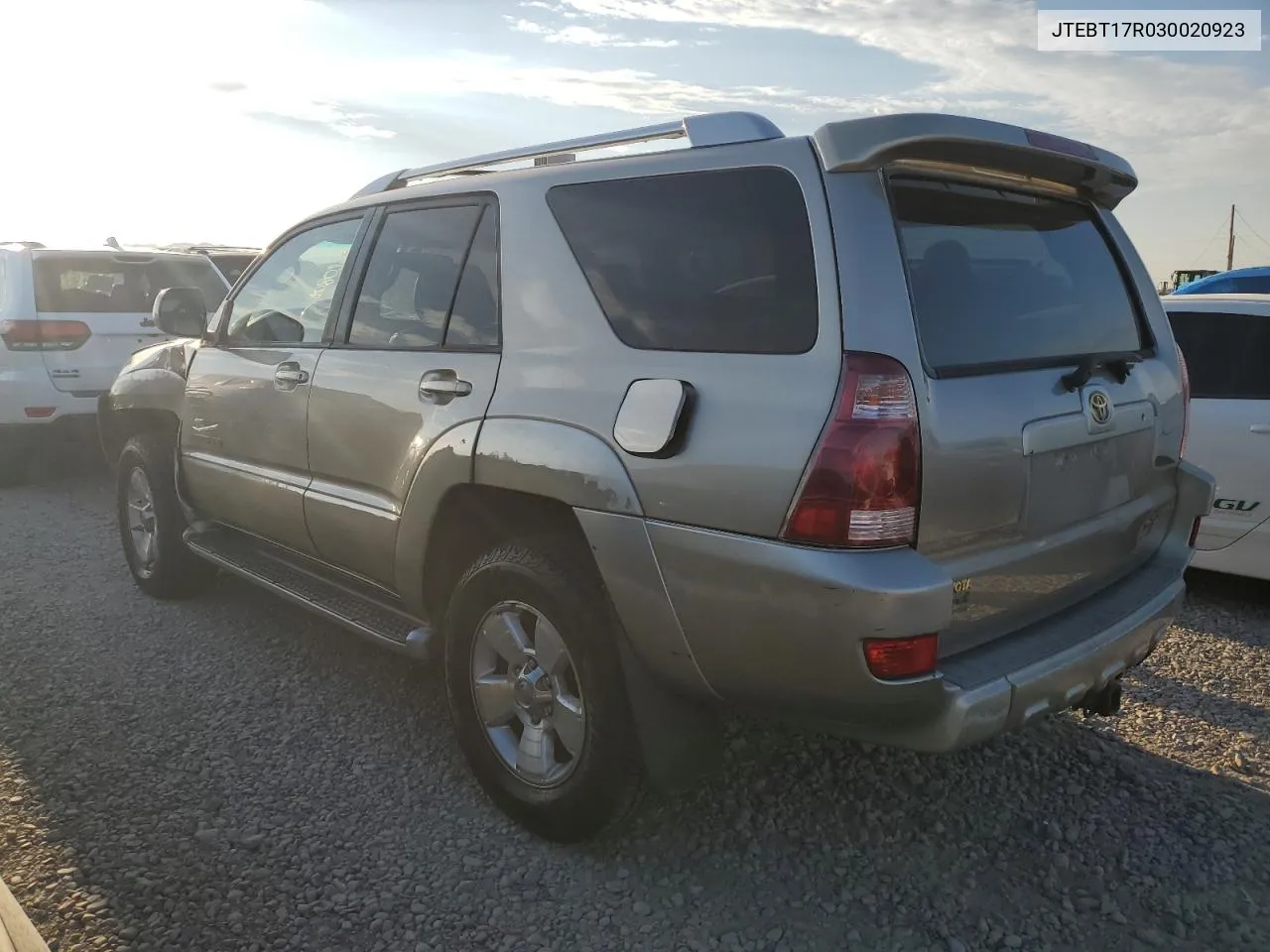 2003 Toyota 4Runner Limited VIN: JTEBT17R030020923 Lot: 70802364