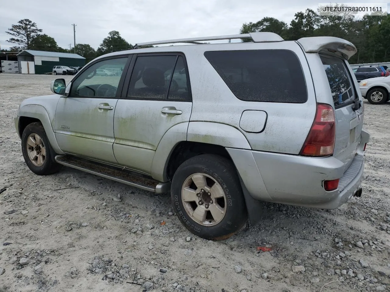 JTEZU17R830011611 2003 Toyota 4Runner Limited