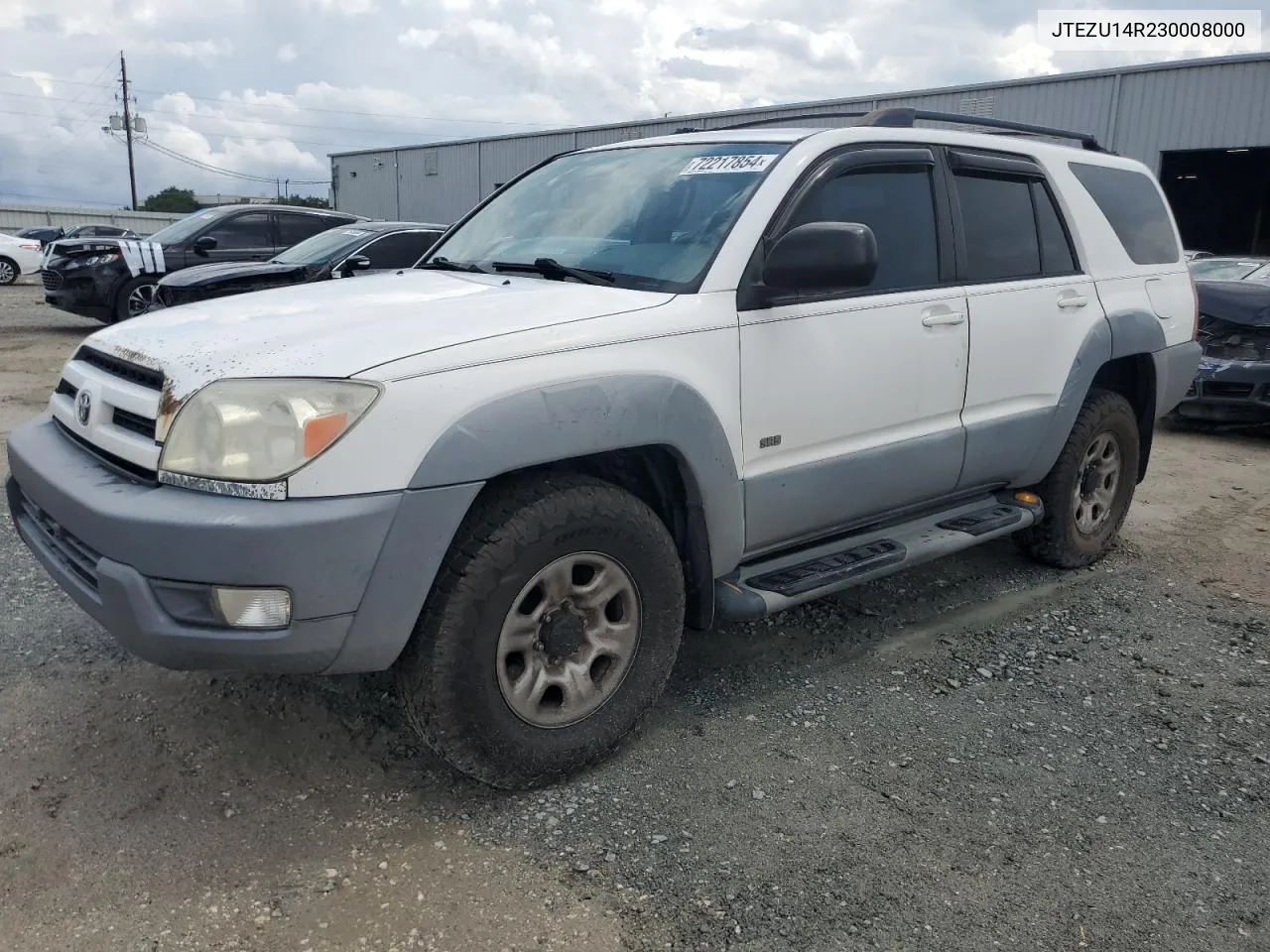 2003 Toyota 4Runner Sr5 VIN: JTEZU14R230008000 Lot: 72217854