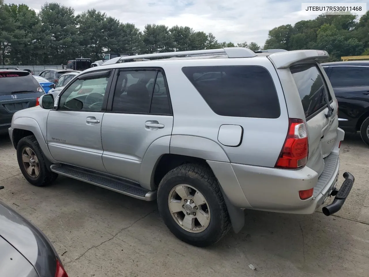 2003 Toyota 4Runner Limited VIN: JTEBU17R530011468 Lot: 72262534