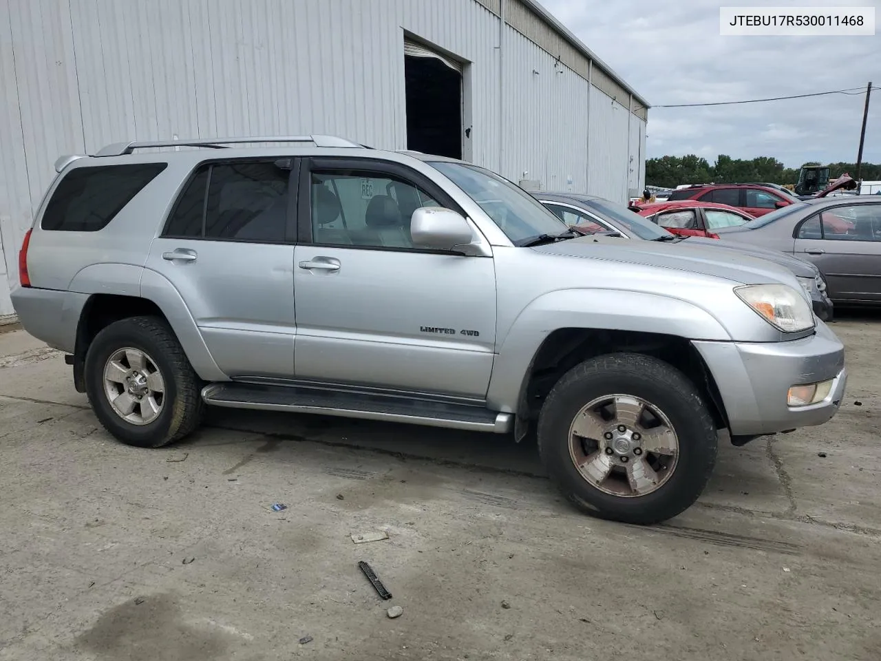 2003 Toyota 4Runner Limited VIN: JTEBU17R530011468 Lot: 72262534