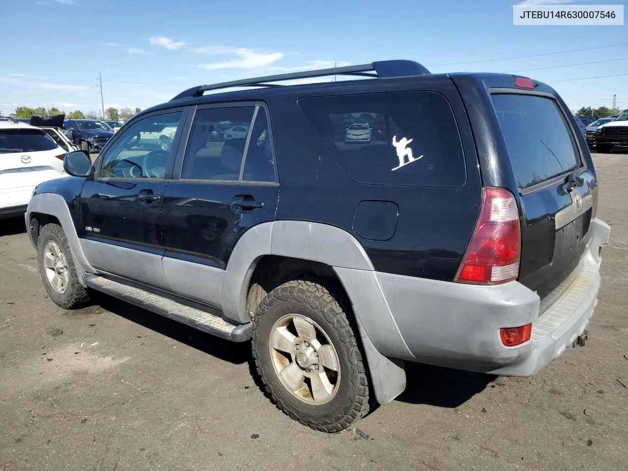 2003 Toyota 4Runner Sr5 VIN: JTEBU14R630007546 Lot: 72460884