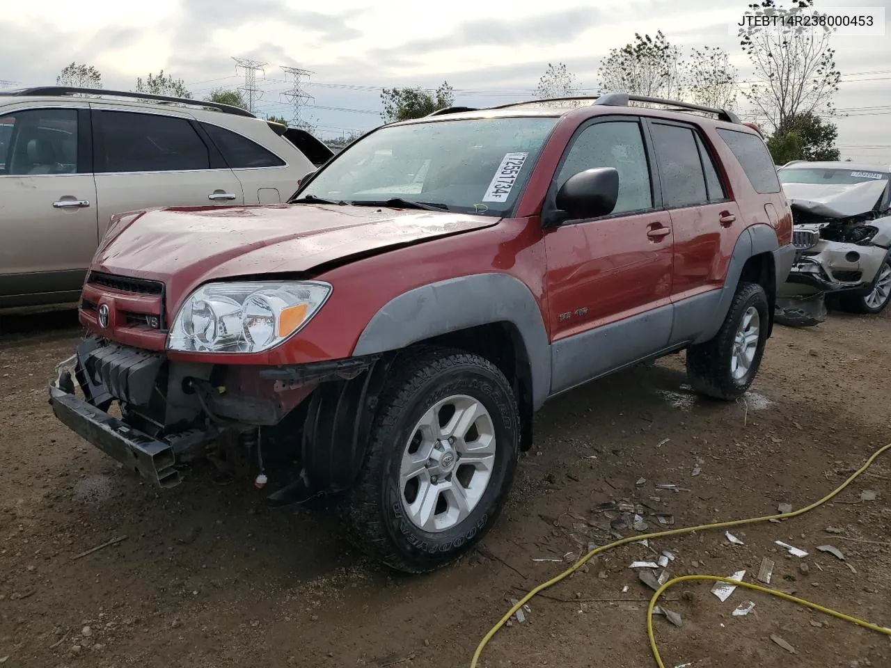 2003 Toyota 4Runner Sr5 VIN: JTEBT14R238000453 Lot: 72551734