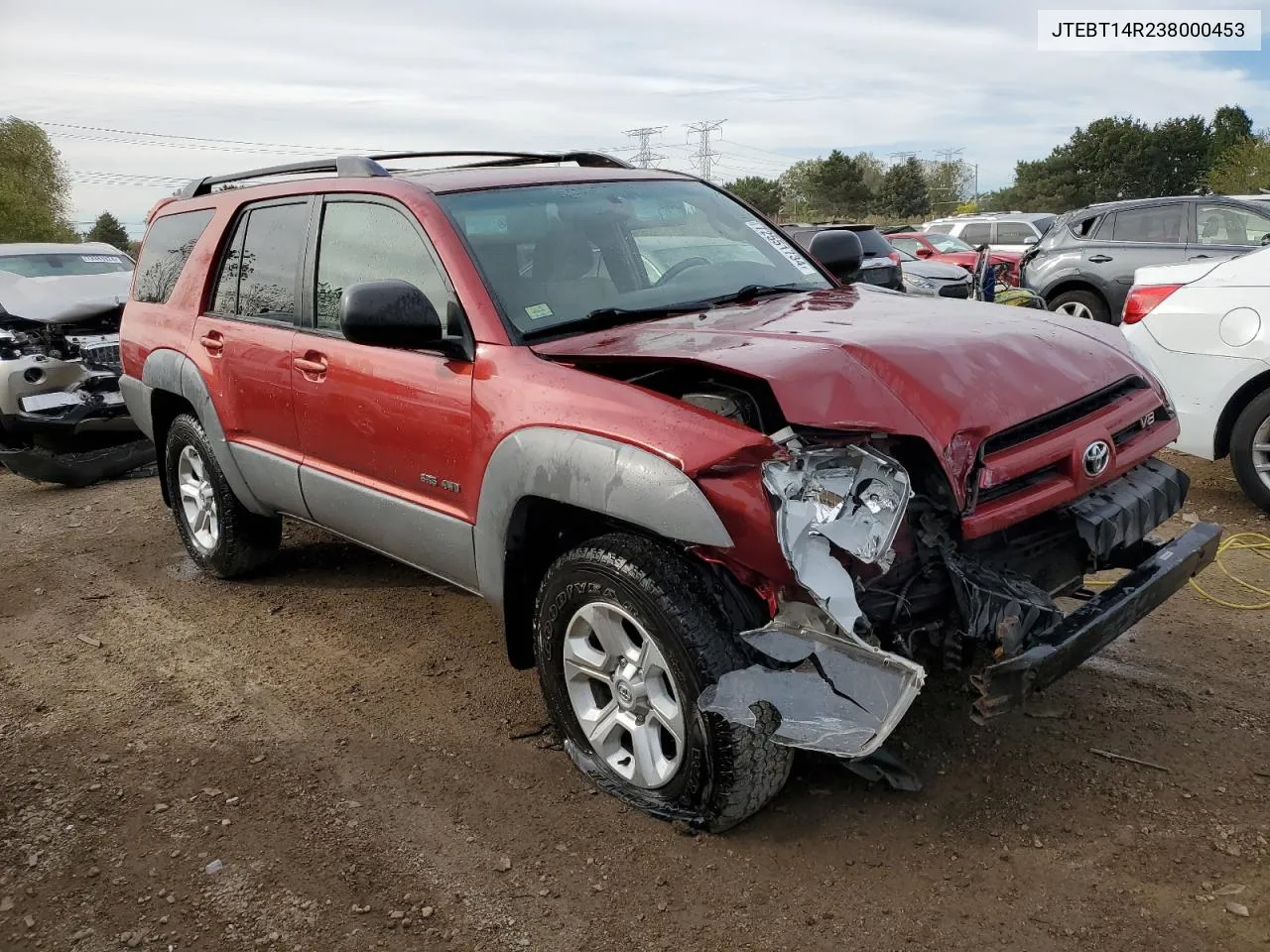 2003 Toyota 4Runner Sr5 VIN: JTEBT14R238000453 Lot: 72551734