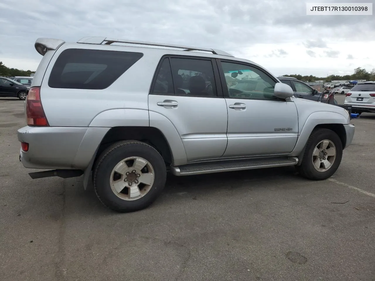 2003 Toyota 4Runner Limited VIN: JTEBT17R130010398 Lot: 72749254