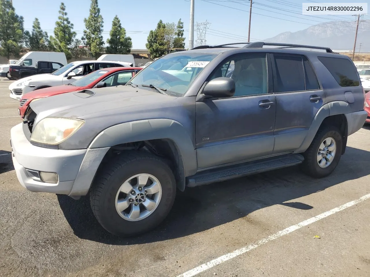 2003 Toyota 4Runner Sr5 VIN: JTEZU14R830002296 Lot: 72856464