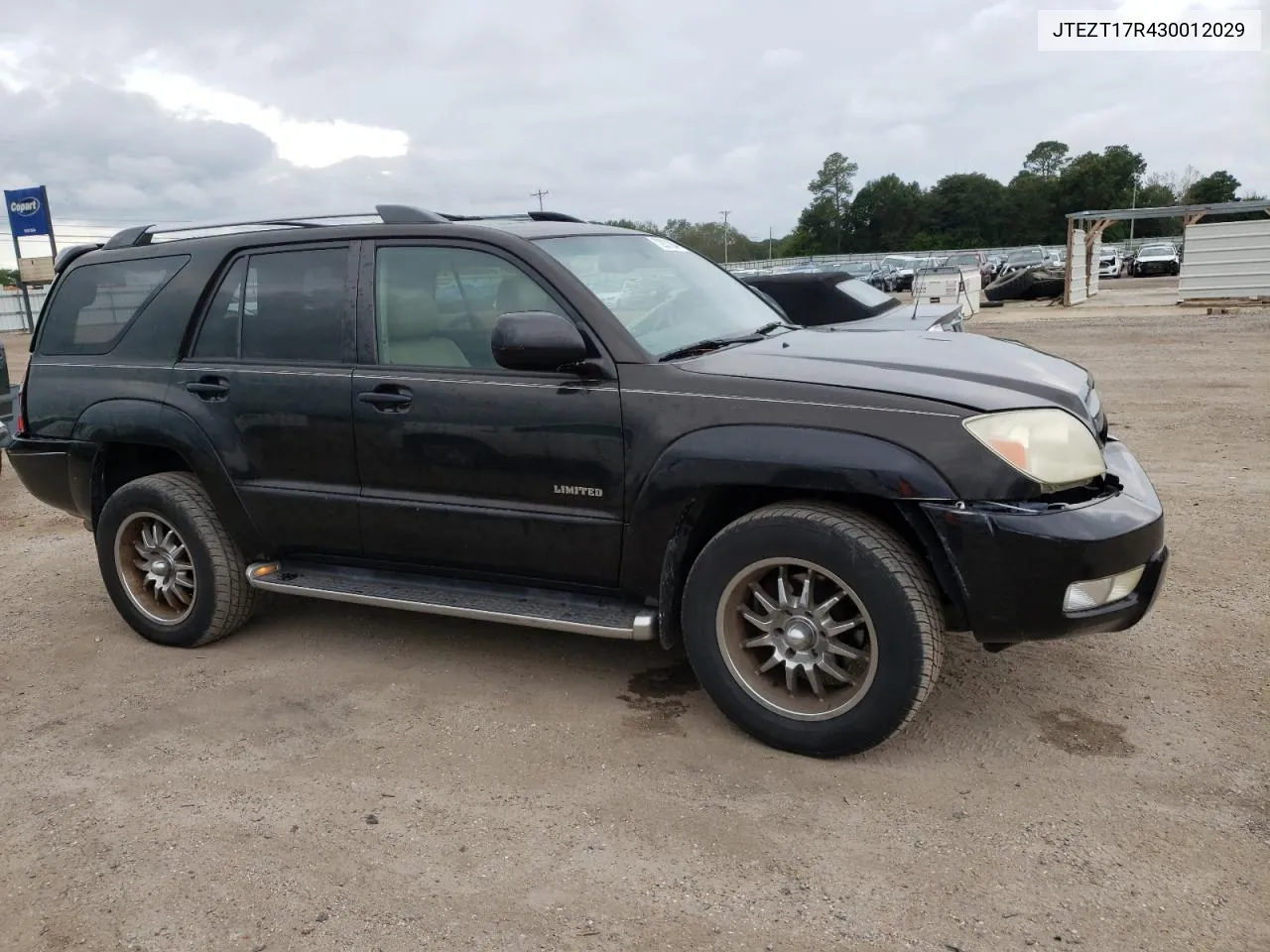 2003 Toyota 4Runner Limited VIN: JTEZT17R430012029 Lot: 72931884