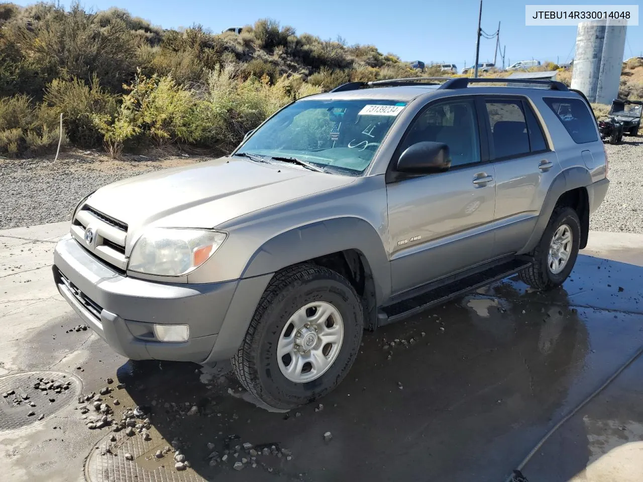 2003 Toyota 4Runner Sr5 VIN: JTEBU14R330014048 Lot: 73139234