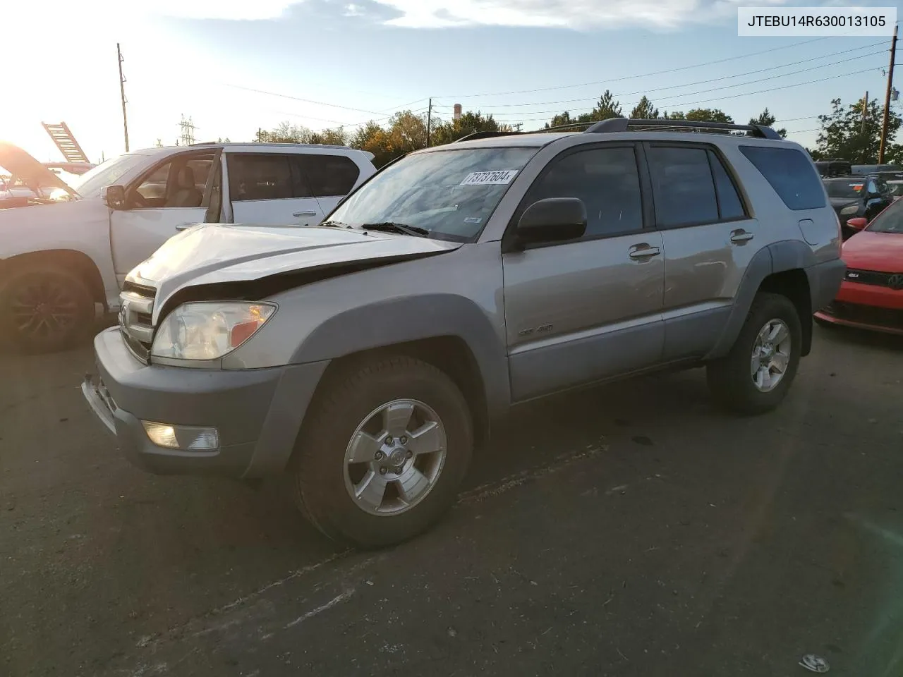 2003 Toyota 4Runner Sr5 VIN: JTEBU14R630013105 Lot: 73737604