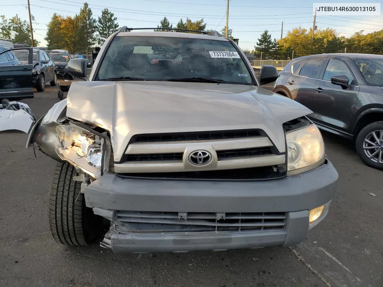 2003 Toyota 4Runner Sr5 VIN: JTEBU14R630013105 Lot: 73737604