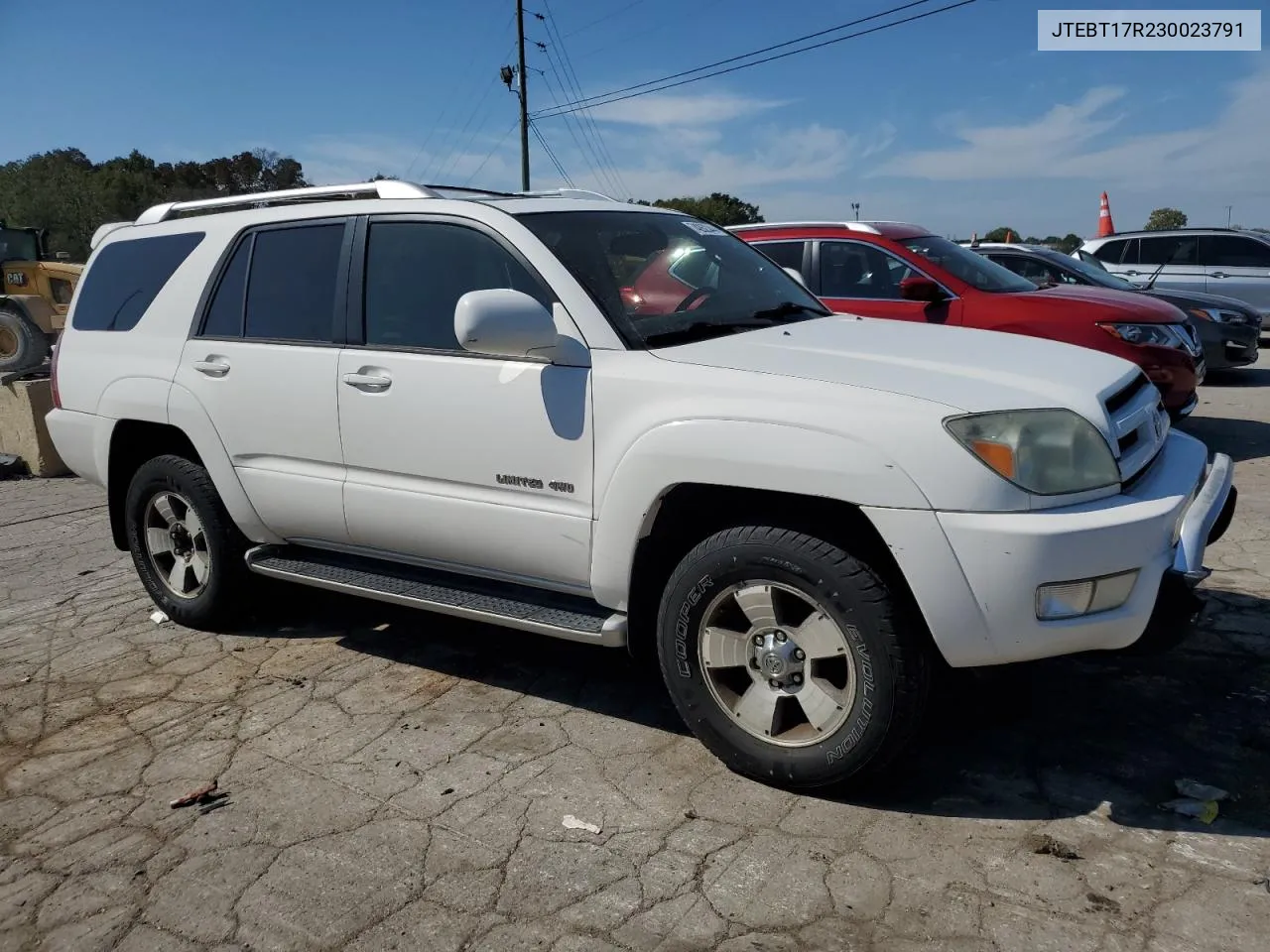 2003 Toyota 4Runner Limited VIN: JTEBT17R230023791 Lot: 74262344