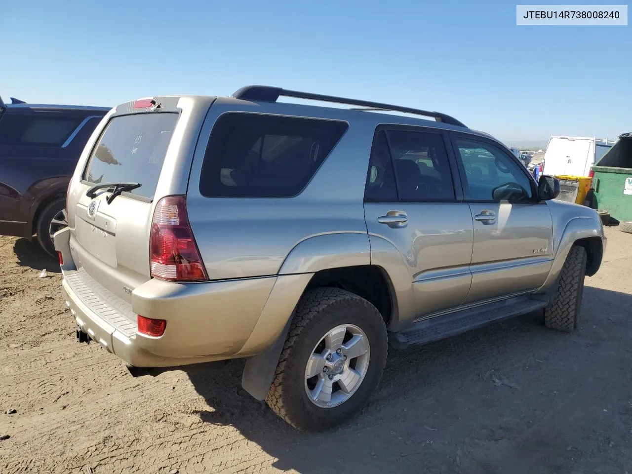 2003 Toyota 4Runner Sr5 VIN: JTEBU14R738008240 Lot: 74325784