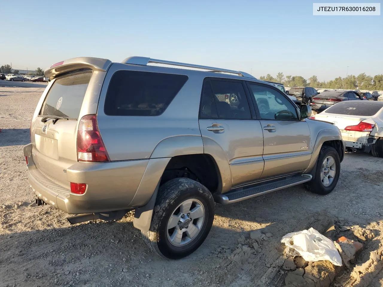 2003 Toyota 4Runner Limited VIN: JTEZU17R630016208 Lot: 74574224