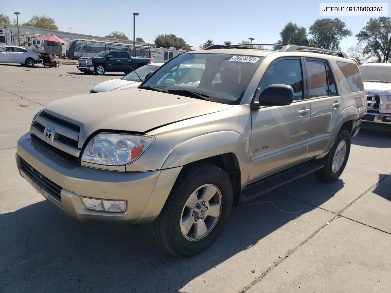 2003 Toyota 4Runner Sr5 VIN: JTEBU14R138003261 Lot: 74634764