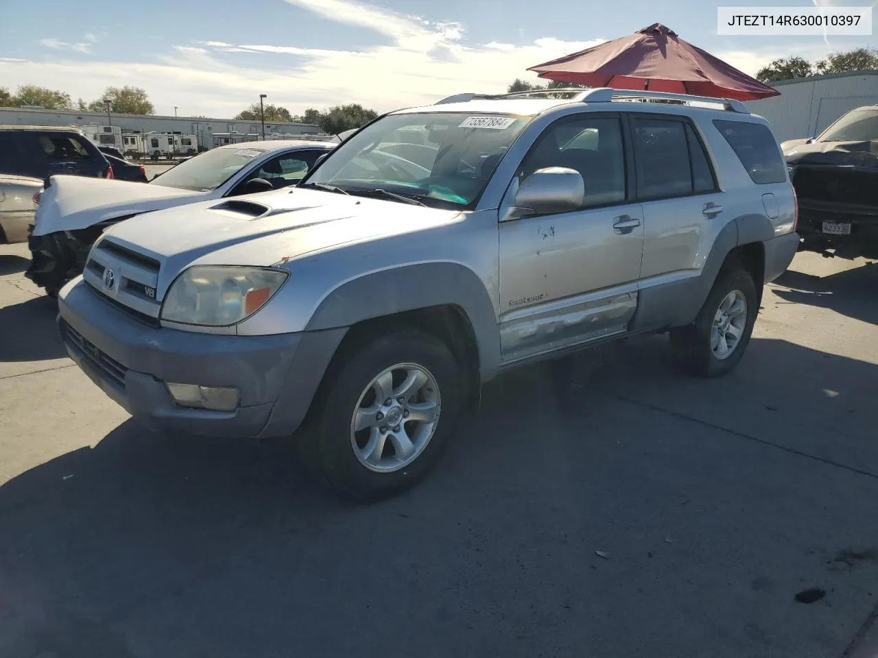 2003 Toyota 4Runner Sr5 VIN: JTEZT14R630010397 Lot: 75567884