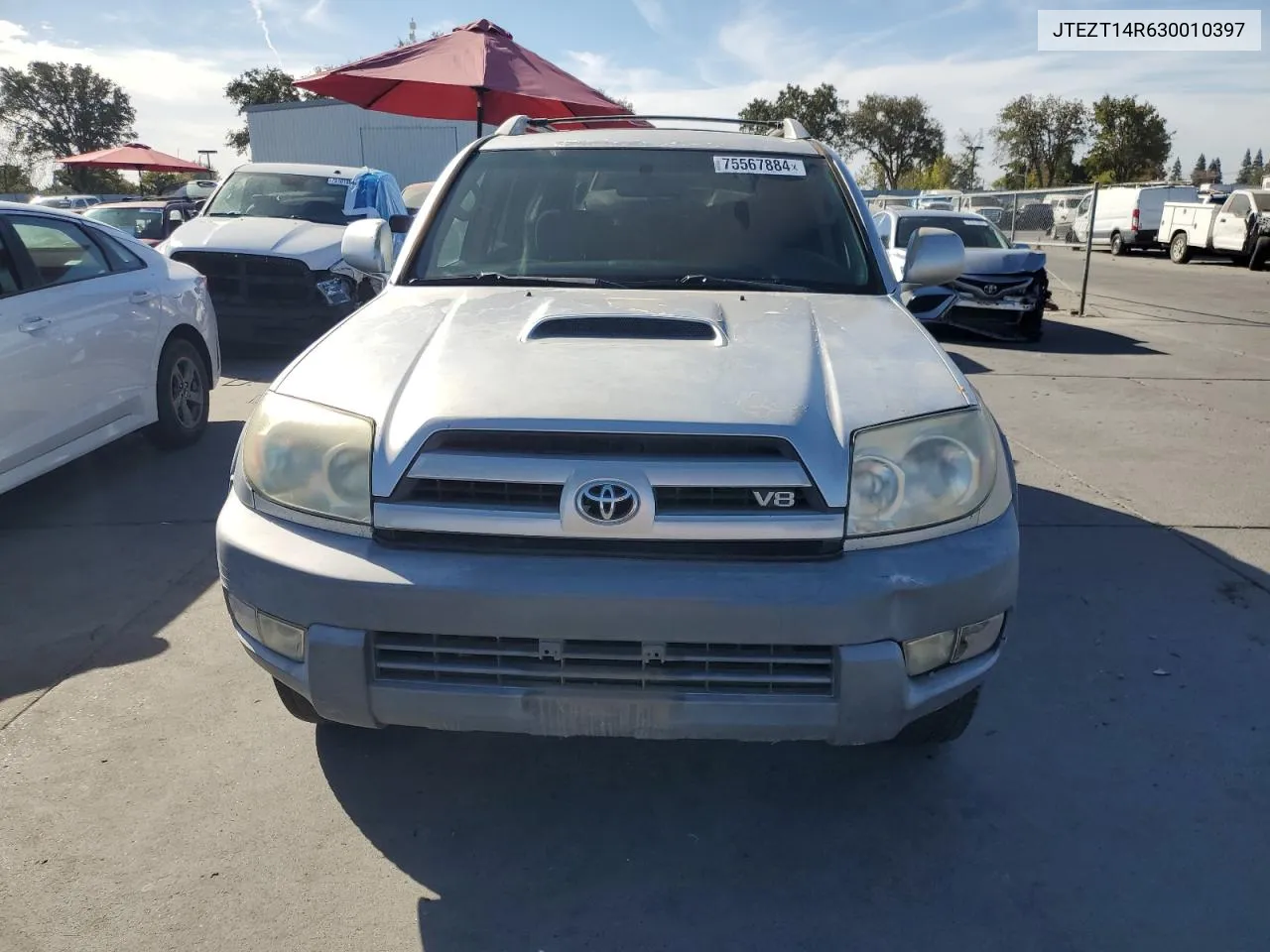 2003 Toyota 4Runner Sr5 VIN: JTEZT14R630010397 Lot: 75567884