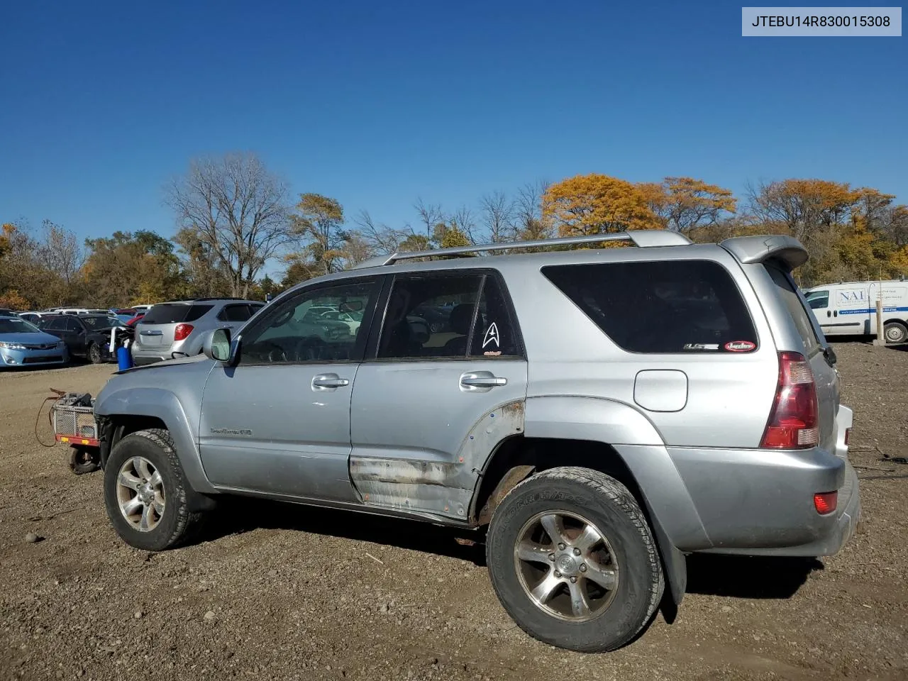 2003 Toyota 4Runner Sr5 VIN: JTEBU14R830015308 Lot: 76911924