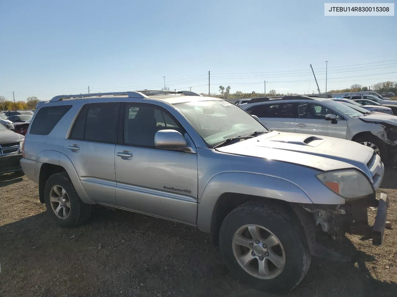 2003 Toyota 4Runner Sr5 VIN: JTEBU14R830015308 Lot: 76911924