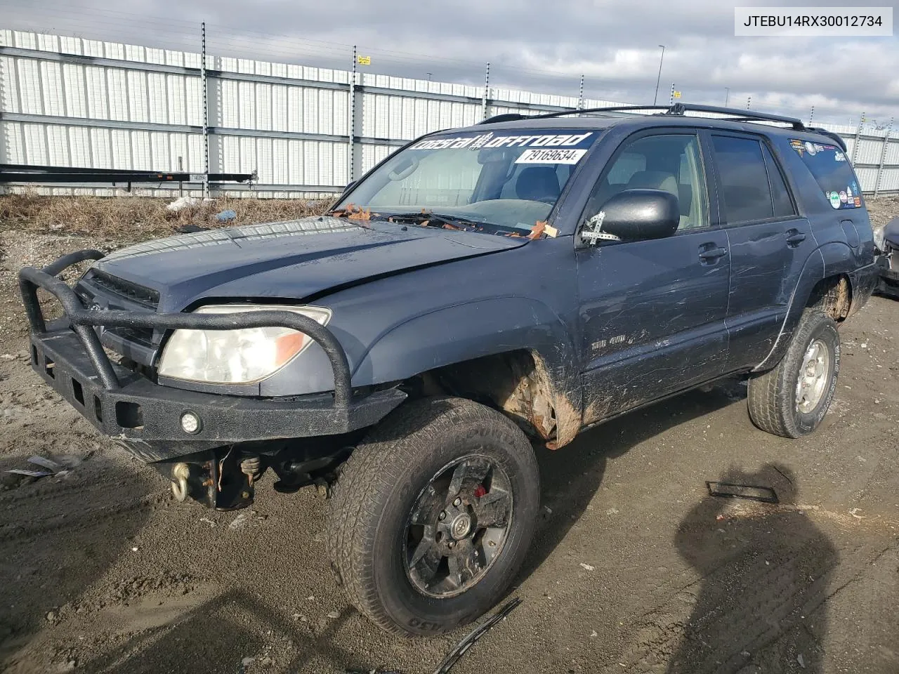 2003 Toyota 4Runner Sr5 VIN: JTEBU14RX30012734 Lot: 79169634