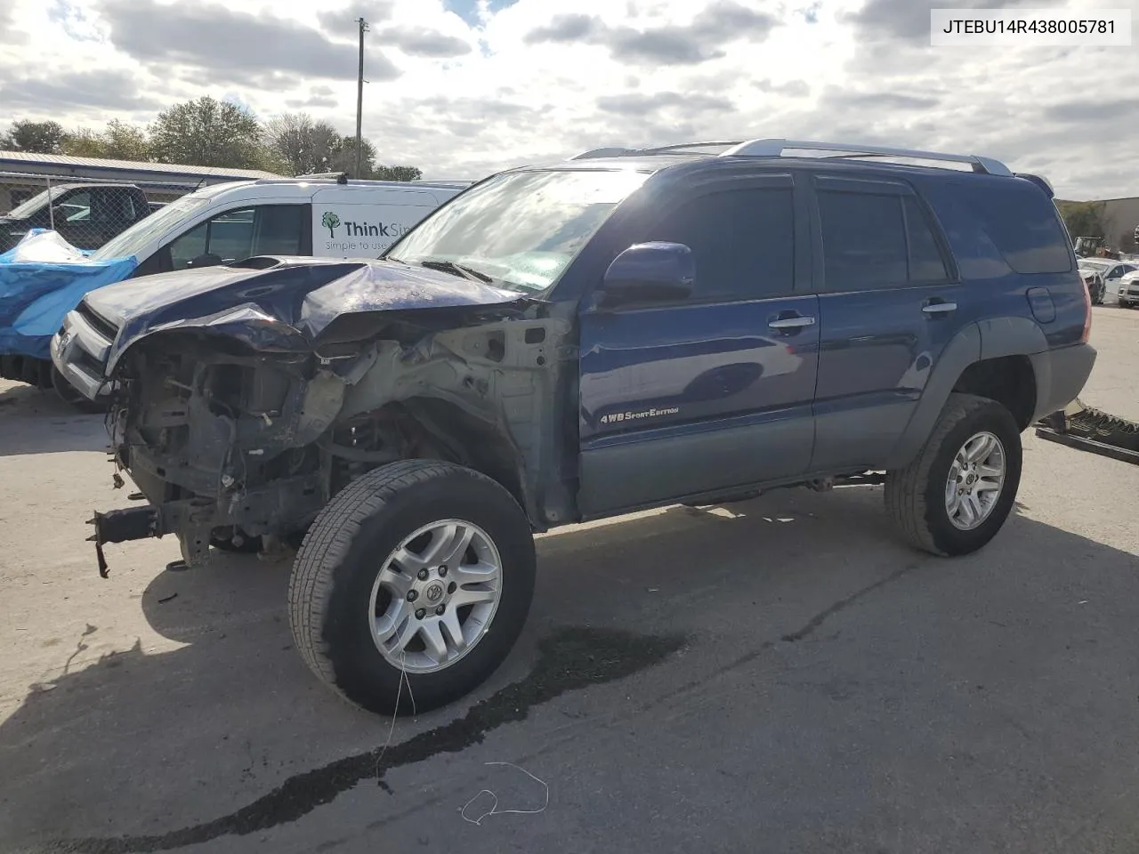 2003 Toyota 4Runner Sr5 VIN: JTEBU14R438005781 Lot: 80872974