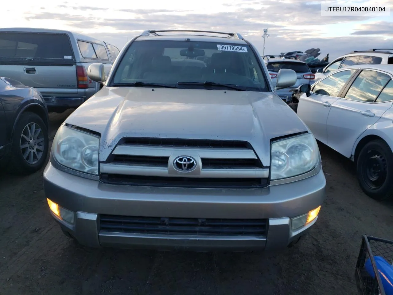 2004 Toyota 4Runner Limited VIN: JTEBU17R040040104 Lot: 39770584