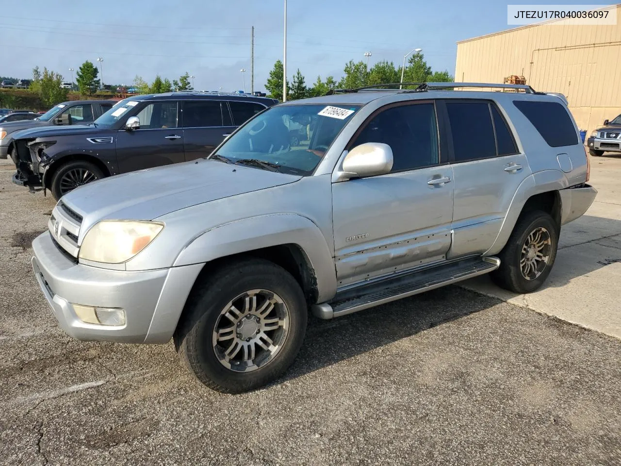 2004 Toyota 4Runner Limited VIN: JTEZU17R040036097 Lot: 67096484