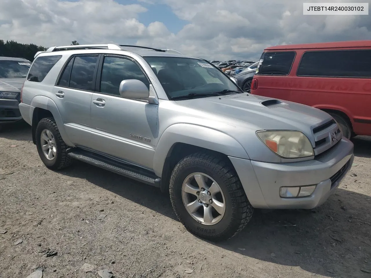 2004 Toyota 4Runner Sr5 VIN: JTEBT14R240030102 Lot: 67896944