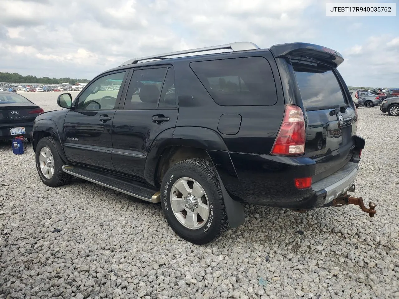 2004 Toyota 4Runner Limited VIN: JTEBT17R940035762 Lot: 69158844