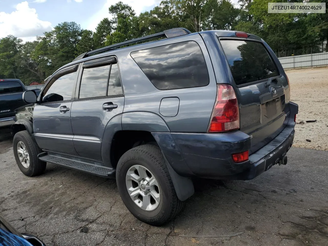 2004 Toyota 4Runner Sr5 VIN: JTEZU14R740024629 Lot: 69987524