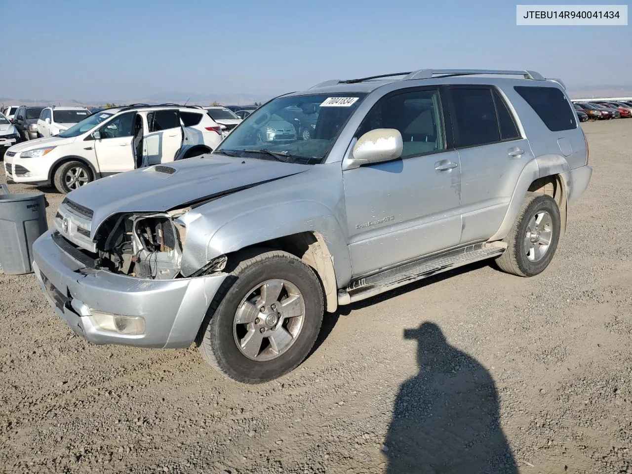 2004 Toyota 4Runner Sr5 VIN: JTEBU14R940041434 Lot: 70041834