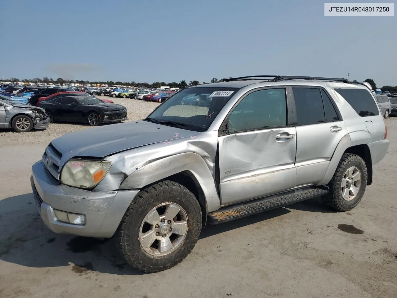 2004 Toyota 4Runner Sr5 VIN: JTEZU14R048017250 Lot: 70874114