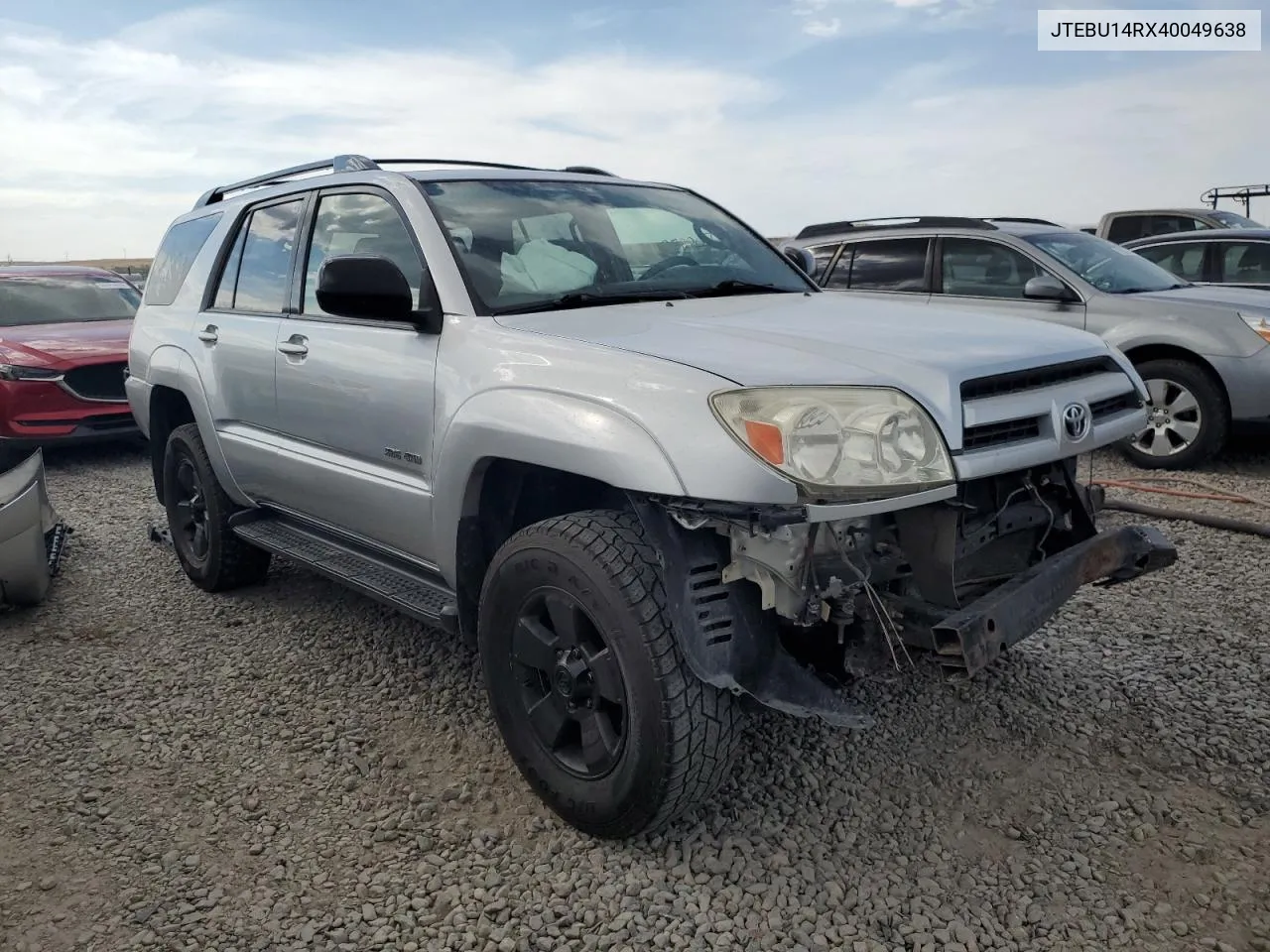 2004 Toyota 4Runner Sr5 VIN: JTEBU14RX40049638 Lot: 70895214