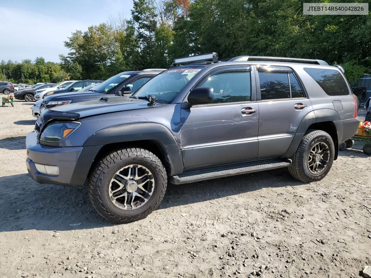 2004 Toyota 4Runner Sr5 VIN: JTEBT14R540042826 Lot: 70908314