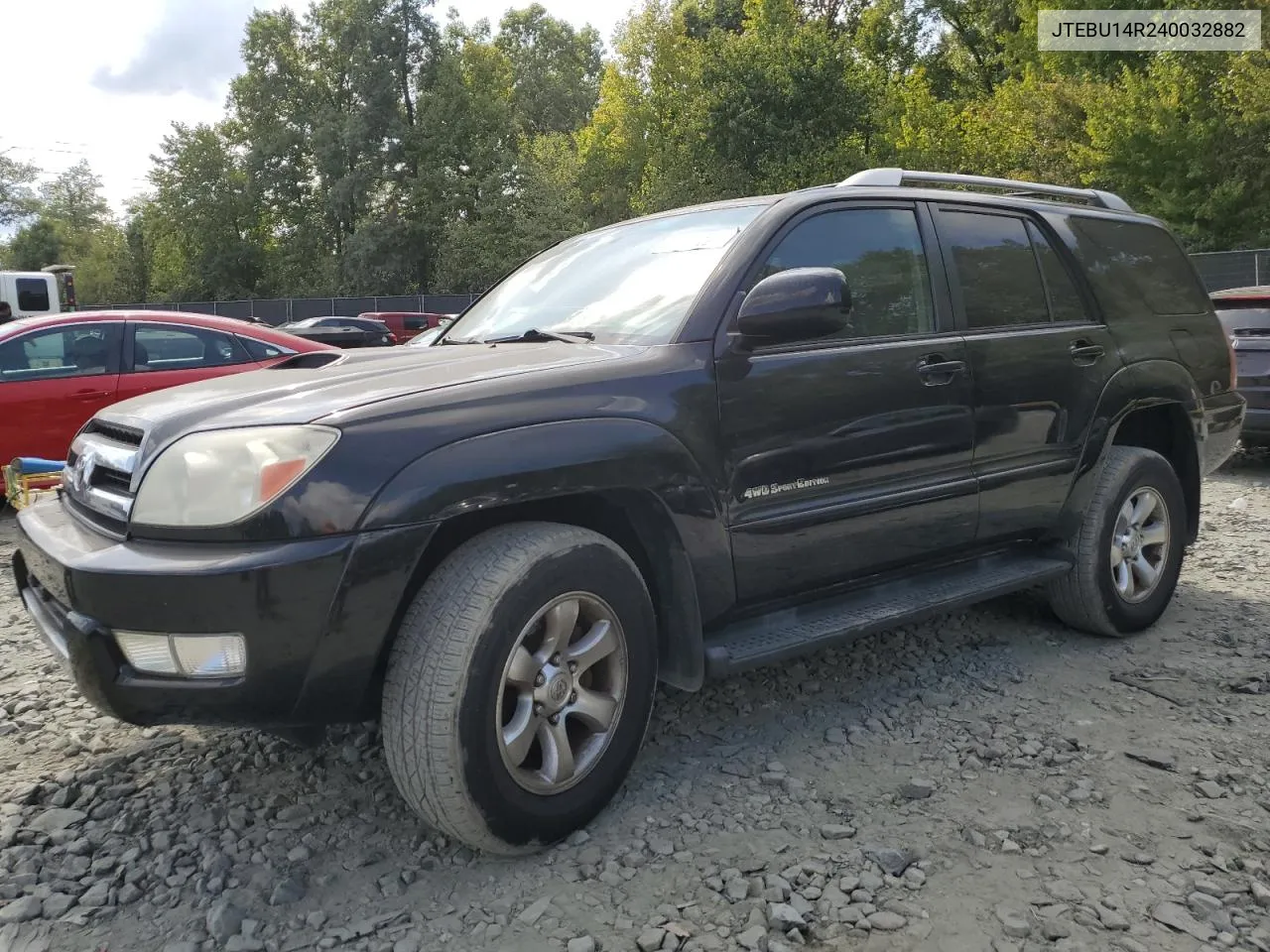 2004 Toyota 4Runner Sr5 VIN: JTEBU14R240032882 Lot: 71197894