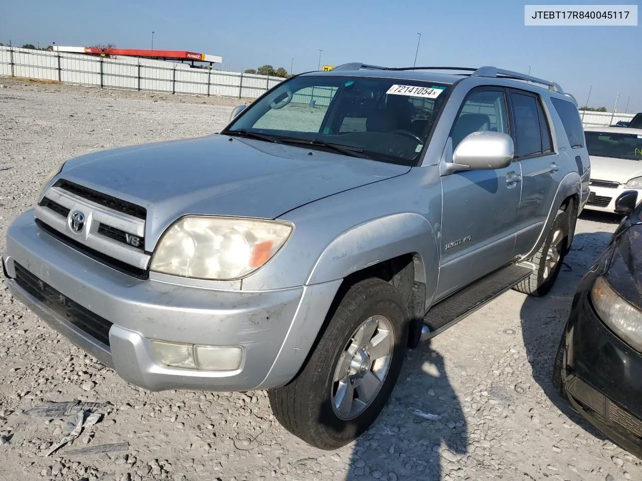 2004 Toyota 4Runner Limited VIN: JTEBT17R840045117 Lot: 72141054