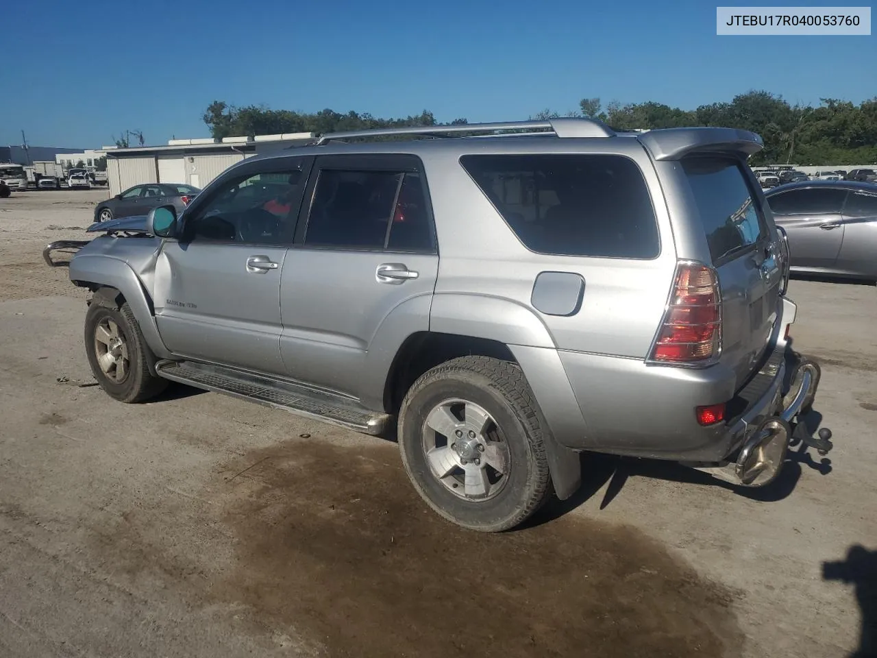 2004 Toyota 4Runner Limited VIN: JTEBU17R040053760 Lot: 72980074