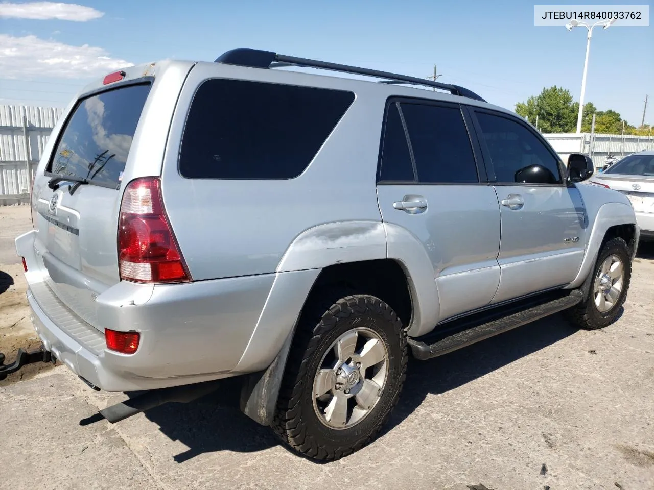 2004 Toyota 4Runner Sr5 VIN: JTEBU14R840033762 Lot: 73214724