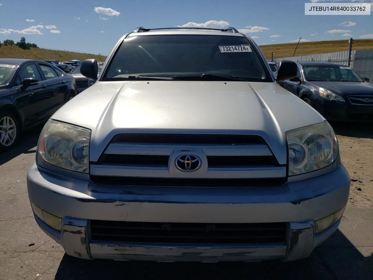 2004 Toyota 4Runner Sr5 VIN: JTEBU14R840033762 Lot: 73214724