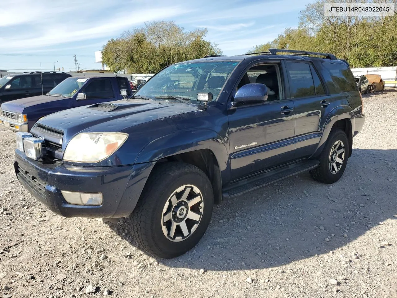 2004 Toyota 4Runner Sr5 VIN: JTEBU14R048022045 Lot: 73658764