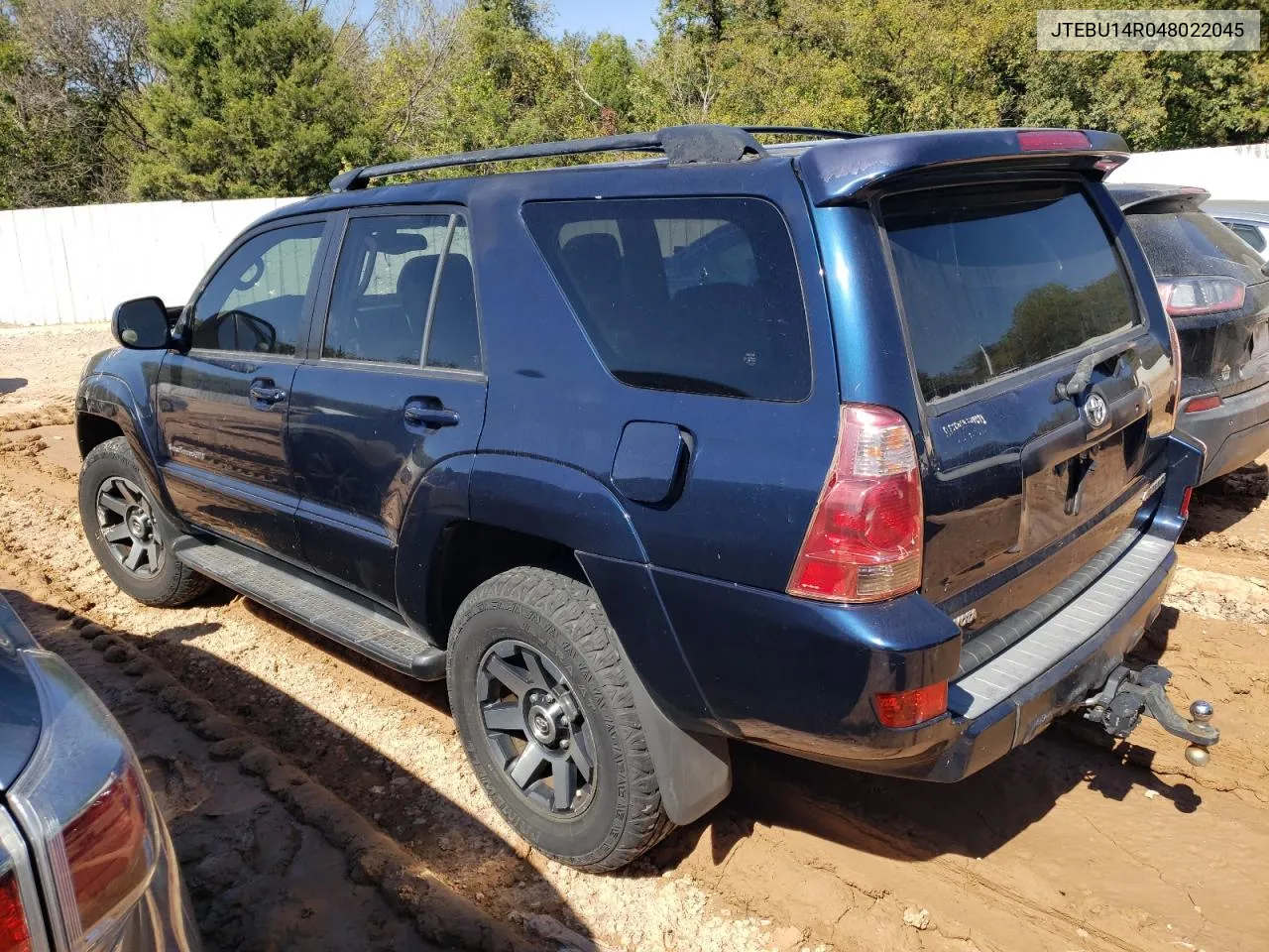 2004 Toyota 4Runner Sr5 VIN: JTEBU14R048022045 Lot: 73658764