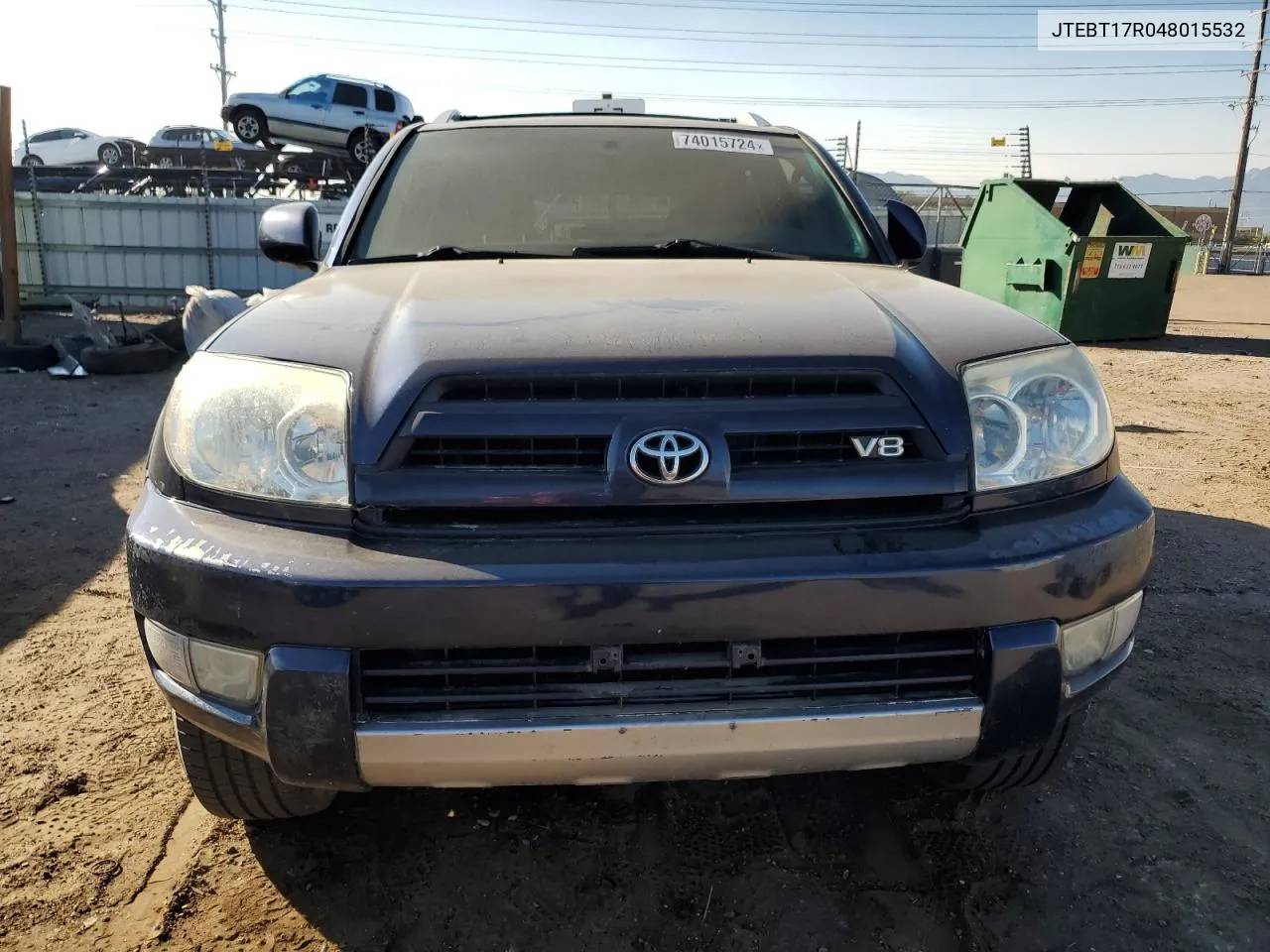 JTEBT17R048015532 2004 Toyota 4Runner Limited