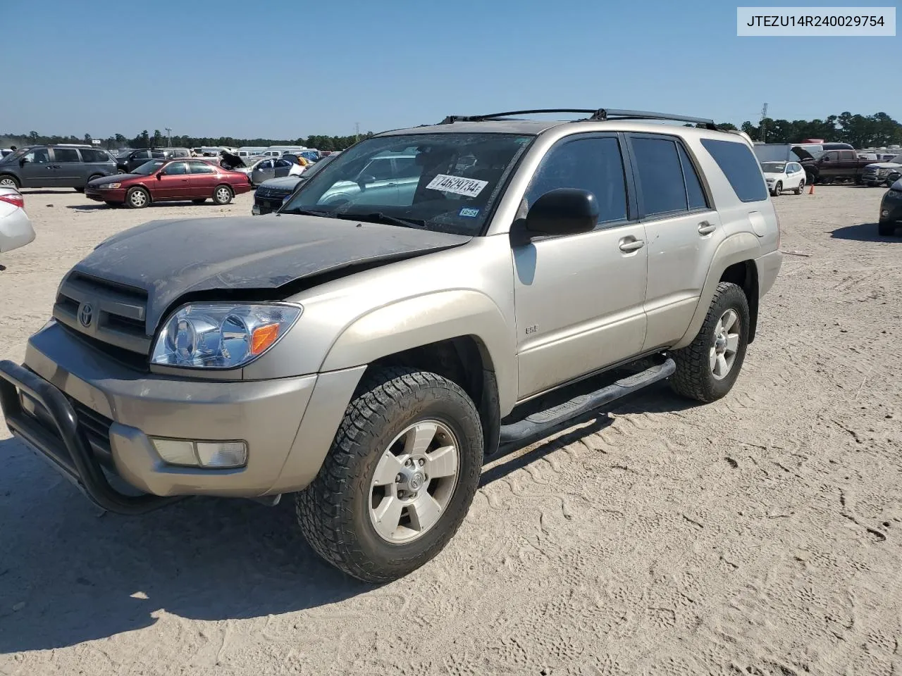 2004 Toyota 4Runner Sr5 VIN: JTEZU14R240029754 Lot: 74629734