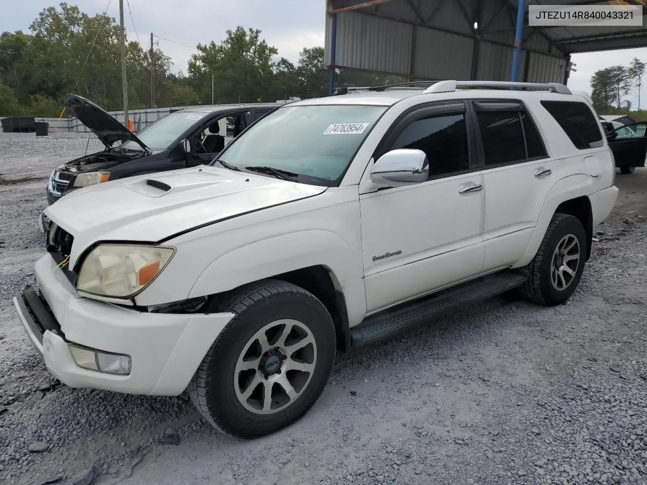 2004 Toyota 4Runner Sr5 VIN: JTEZU14R840043321 Lot: 74763954