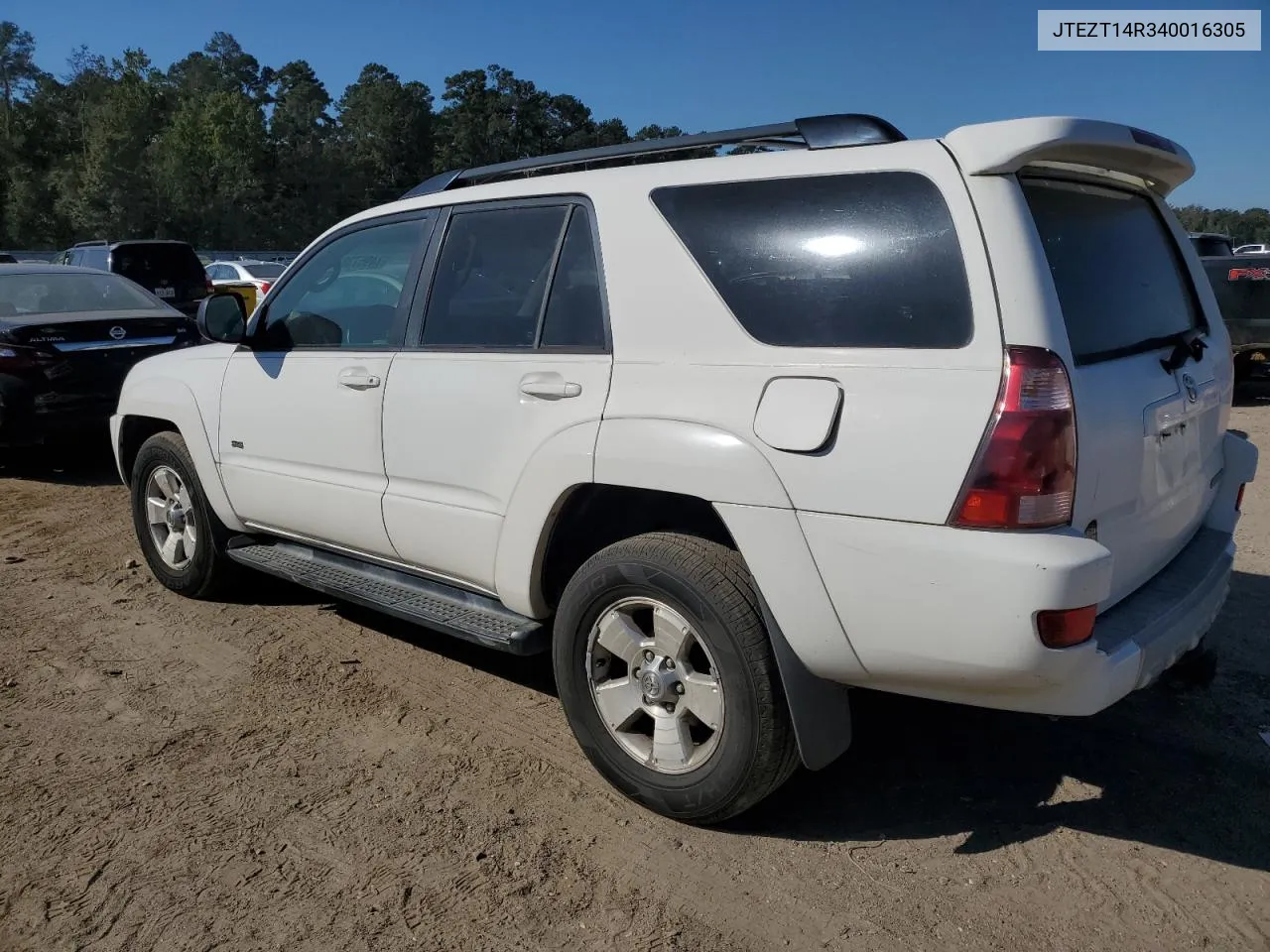 2004 Toyota 4Runner Sr5 VIN: JTEZT14R340016305 Lot: 74957384